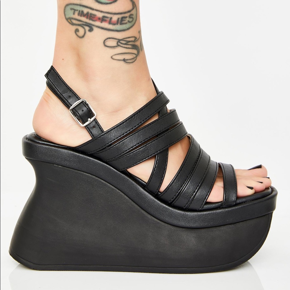 Demonia Pace 33 strappy platform sandals